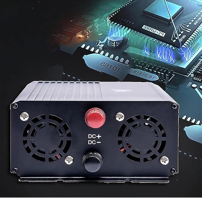 5000W Power Inverter 12V DC to 110V AC Converter with LED Display Dual AC Outlets Dual Fans Radiating for RV, Camp, Boat and Home Emergency Portable Pure Sine Wave Inverter (LED Screen, 5000W 12V)