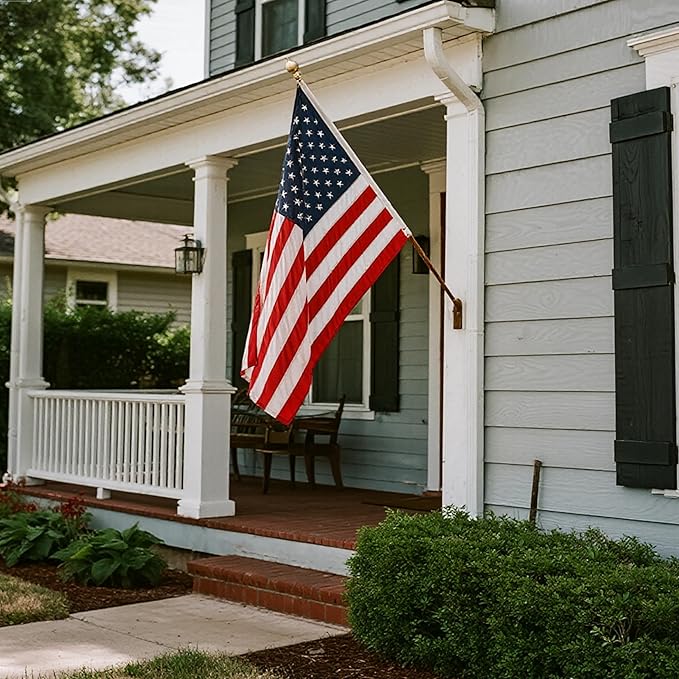 american flag 2.5x4ft, Heavy Duty Polyester USA Flag Outdoor with Embroidered Stars, Sewn Stripes,Brass Grommets for Indoor, Outdoor, All Weather