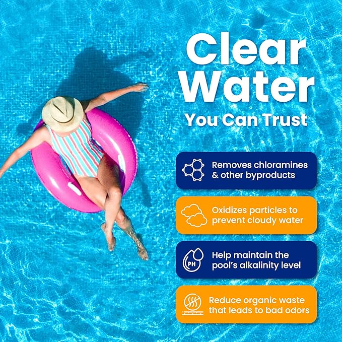 68% Calcium Hypochlorite Pool Shock for Swimming Pools - Chlorine Granules Swimming Pool Shock 25 lbs Bucket - Pool Chlorine for Inground and Above Ground Pool Treatment, Saltwater (25lbs)