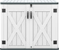 DWVO Outdoor Storage Shed, Weatherproof Resin, 35 Cu Ft Capacity, Horizontal Design, X-Shaped Lockable Door, Suitable for Bike, Garden Tools, Trash Cans, Light Gray