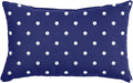 BrylaneHome Lumbar Pillow - 20" L x 13" W - Patio & Outdoor - Water, Stain & Fade Resistant - Evening Blue Dot