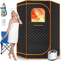 Portable Steam Sauna for Home, Portable Sauna Box Full Body for Home with 9 Adjustable Heat Levels, Steam Sauna with 3L 1500W Steamer, Folding Chair, 99 Minute Timer