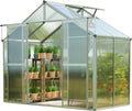 Greenhouse Topas 2 Aluminum Frame 7.4 x 4.4 ft with Approx. 6 mm Polycarbonate Panels