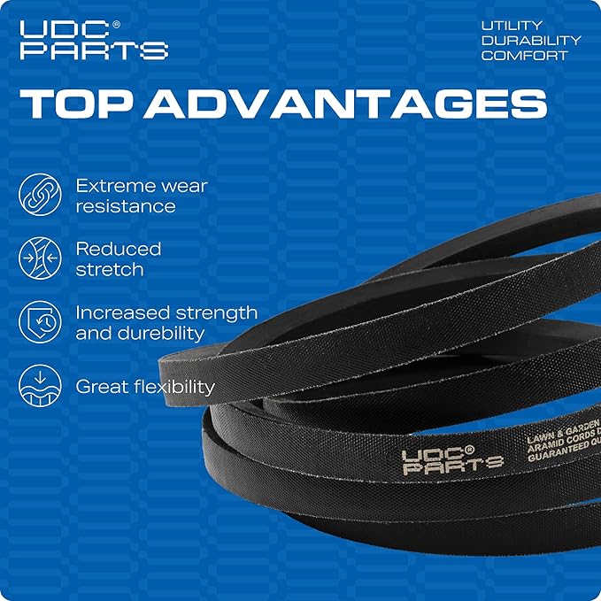 UDC Parts Snow Blower Auger Belt 47846 / Aramid Cord / 114.00 inches/for Craftsman 48624837 48624838 Snow Thrower