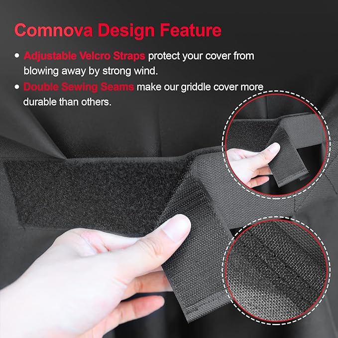 Comnova Grill Cover for Pit Boss 820FB Without Side Shelf, 600D Wood Pellet Smoker Cover for Pitboss Waterproof & Heavy Duty, Premium Pellet BBQ Cover for Pit Boss 71820FB and 700T1 (Not Fit 820D)