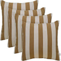 RSH DECOR: Sunbrella Square Throw Pillows Set of 4 | 20" x 20" | Water and Fade-Resistant Performance Fabric | Outdoor Pillow Covers with Down-Alternative Inserts | Maxim Heather Beige