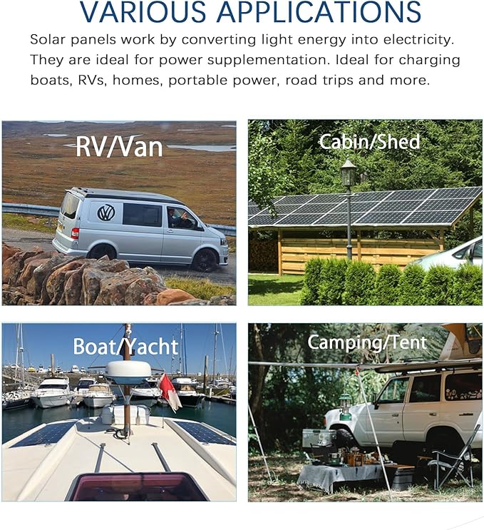Flexible Solar Panel kit 200W 12V,2PCS 100W Monocrystalline Module,20A Charge Controller,Extension Cable Off-Grid Charger for RV Boat Van Car Curve Surfaces (200W Solar KIT)