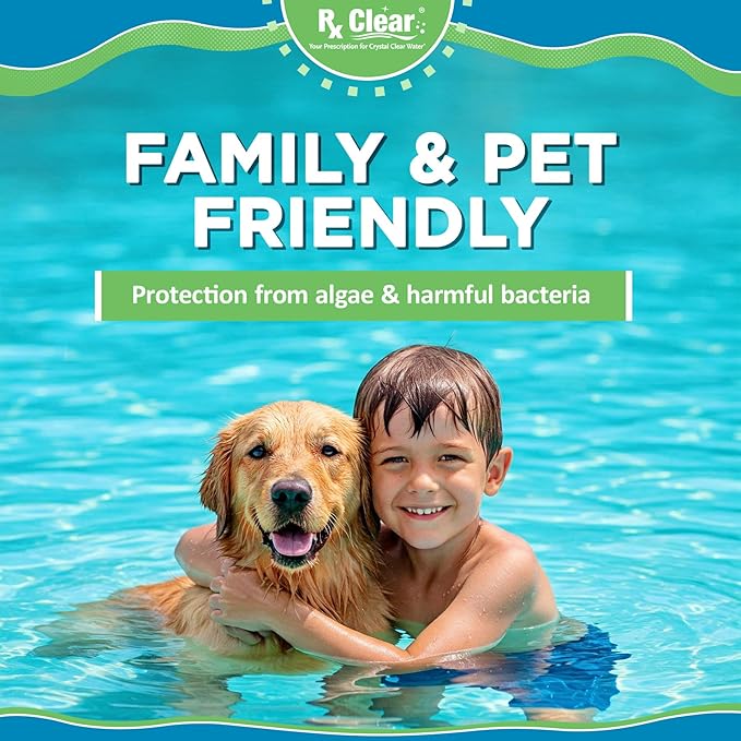 Rx Clear 3" Inch Stabilized Chlorine Tablets | 1200 Lbs | Individual Chlorinating Tabs | Sanitizing Swimming Pools | Long Lasting, Slow Dissolving, UV Protected (24 x 50 LB Buckets)