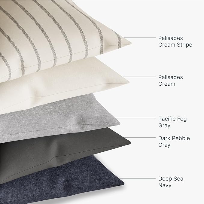 Outer Outdoor Throw Pillow with OuterWeave Performance Fabric, Decorative Outdoor Pillow for Patio & Outdoor Furniture, Includes Machine Washable Pillow Cover and Insert - Dark Pebble Gray, 20"x20"