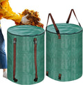 Leaf Collector Bag with Lid, Shoulder Strap, and Drawstring – Reusable Yard Garden Bag for Leaves and Lawn Trash, Perfect for Leaf Removal, Yard Clean-Up (With lid, 32 Gallon)
