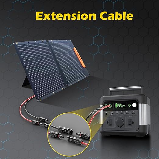 6Ft Solar Cable Solar ExtensionCable,10AWG Solar Panel Extension Cable with Female and Male Connectors,Waterproof SolarExtension Cable Kit (Red and Black).