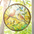 FLAGWIX Red Cardinal Gifts for Women Men - Stained Glass Window Hanging 8 in - Sun Catchers Indoor Window for Home Decor, Sympathy Bereavement Cardinal Memorial Gift Ideas