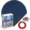 Winter Swimming Pool Cover for 30 ft Aboveground Round Pool Size, Secure Choice Series, Solid Material, Color - Cobalt Blue, Pool Cover Choice 2730-4CHOICE