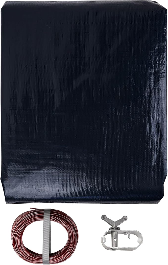 15’ ft. Round Pool Winter Cover for Above Ground Pools - 8-Year Warranty, Cold and UV Resistant, Weatherproof and Durable, Winch & Cable Included