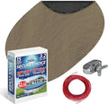 Winter Swimming Pool Cover for 15 ft x 30 ft Aboveground Oval Pool Size, Secure Choice Series, Solid Material, Color - Sandstone Tan, Pool Cover Choice 571530-4CHOICE