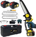 Mini Chainsaw, 8-Inch Battery-Powered Cordless Electric Handheld with Auto-Oiler System - Effortlessly Tackle Any Gardening Work