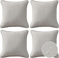 Sunbrella Decorative Outdoor Water Repellent Throw Pillows with Inserts, Set of 4, 18" x18" Pillows for Patio, Backyard, Bed, Couch, and Patio Furniture, Specrtum Pebble
