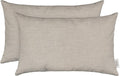 RSH DECOR: Sunbrella Lumbar Throw Pillows Set of 2 | 20" x 12" | Water and Fade-Resistant Performance Fabric | Outdoor Pillow Covers with Down-Alternative Inserts | Cast Silver