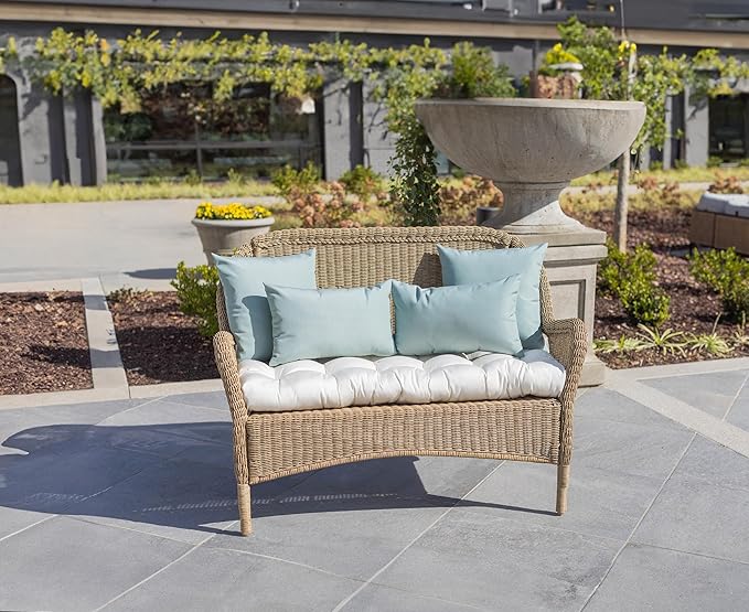 RSH DECOR: Sunbrella Pillow Covers Set of 2 | Covers Only - 26" x 16" | Outdoor Lumbar Pillow Covers Crafted with Sunbrella Performance Fabric | Canvas Spa