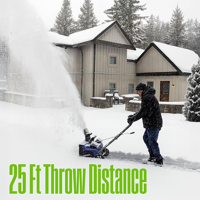 Westinghouse WSnow22 48V Cordless Snow Blower 22 Inch Kit, Steel Auger, LED Lights, 1600W Brushless Motor, 25ft Throwing Distance, Plows 840lbs/min, Compatible with Snow Joe Batteries
