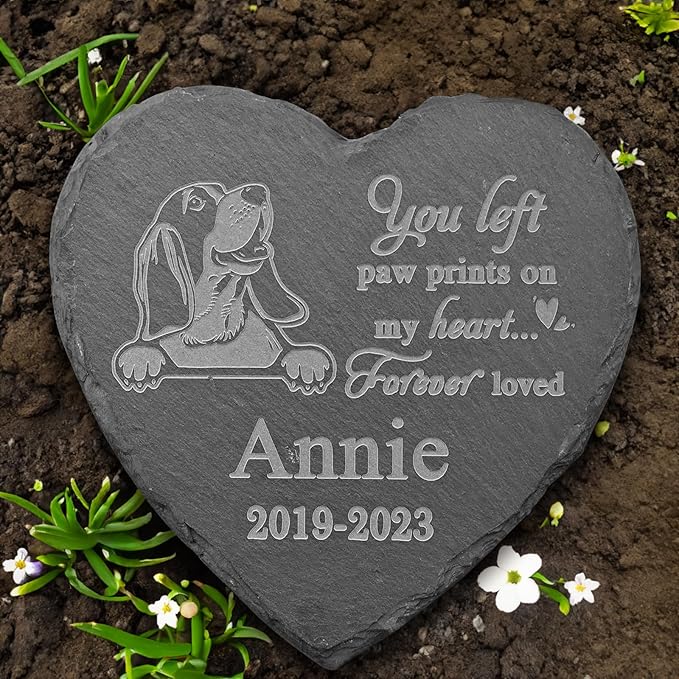 Basset Hound Memorial Stone, Basset Hound Statue, Basset Hound Memorial Plaque, Basset Hound Memorial Gifts, Basset Hound Loss Sympathy Gift, in Memory of Basset Hound