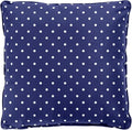 BrylaneHome 20" Square Throw Pillow - Patio & Outdoor - Water, Stain & Fade Resistant - Evening Blue Dot