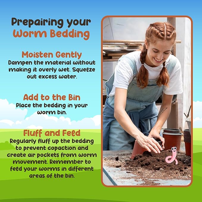 Red Wigglers Composting Worms - 1/2lb Red Worms for Composting Bin, for Plants or Gardening, Compost Worm for Soil Fertility & Worm Farm, Easy to Manage