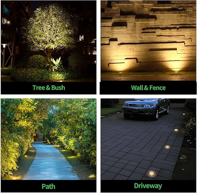 Landscape Well Lights, LED Low Voltage Ground Lights Outdoor, 12V IP67 Waterproof, Anti-Glare Wired Aluminum ORB for Outdoor Pathway & Driveway, 6W 3000K Warm White (1-Pack, Integrated LED)