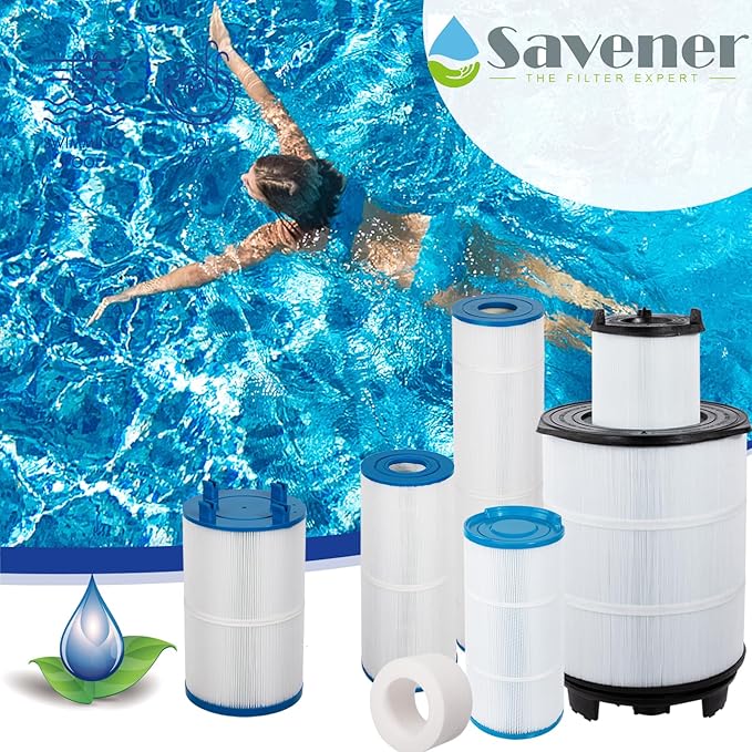 Savener® S8M150 System 3 Inner and Outer Cartridge, Replacement for Sta-Rite System 3 S8M150, 170147, 25022-0203s-25021-0202s, SR450 Swimming Pool Filter Cartridge, 450 Sq. Ft