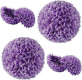 Goplus 11 Inch Topiary Balls Artificial Outdoor Set of 2, Faux Boxwood Ball, Fake Plant Sphere, Round Artificial Plant Balls for Front Door, Porch, Backyard, Balcony, Home Décor (Purple)