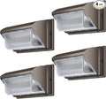 120W LED Wall Pack Light 18000LM 100-277V LED Security Flood Wall Mount Exterior Fixture IP65 Waterproof Commercial Industrial Building Outdoor Wallpack Lights for Barn,Yard,Garage 4 Pack
