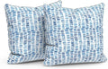 LVTXIII Outdoor Throw Pillows 20x20 Patio Waterproof Square Pillows with Piping Fade Resistant Accent Pillow for Spring Summer Garden Decoration, Set of 2, Pebble Blue