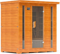 4 Person Far Infrared Sauna Indoor, Low EMF Wooden Sauna at Home with Bluetooth, Therapy Light, LCD Panel