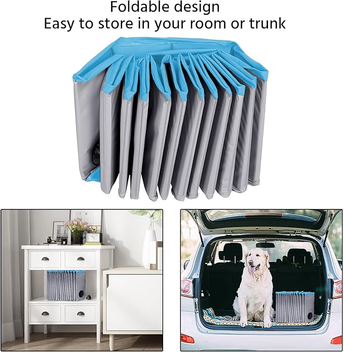 Yaheetech Foldable Dog Pool Portable Kiddie Pools Collapsible Hard Plastic Dog Swimming Pools Doggie Wading Pool Bath Tub for Puppy Small Medium Large Dogs, 63 x 12 Inches Gray