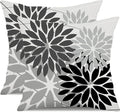 DFXSZ Outdoor Throw Pillow Covers 20x20 Inch Set of 2 Waterproof Spring Summer Geometric Elegant Black Grey Outdoor Pillow Covers for Patio Funiture Garden Couch 158X20