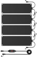 Heated Snow Melting Mat for Stairs, 4 Pack 10" x 30" Heated Outdoor Mat Graphene 2.0 Snow and Ice Melting Mat, Connectable for Outdoor Steps, Walkway, Decks