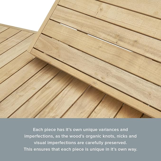 mopio Bruno Outdoor Chair, Solid Acacia Wood Patio Chairs for Indoor Outdoor Dining, Mid Century Modern Farmhouse Conversation (Bruno Set of 2)