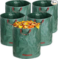 5 Packs 5 Packs 72 Gallon Reusable Yard Waste Bags, Leaf Collection Bags with Handles, Heavy Duty Camping Garden Waste Bags for Debris Leaves Grass