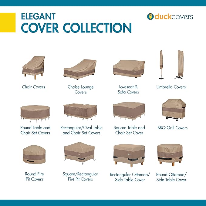 DUCKCOVERS Elegant Waterproof 79 Inch Patio Sofa Cover, Patio Furniture Covers