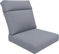 Covers & All Olefin Rectangle High Back Chair Cushion, 420 Denier Supportive Foam Seat and Poly Fill Back Outdoor High Back Chair Cushion, Water and Mold Resistant for Patio High Back Chair Cushions