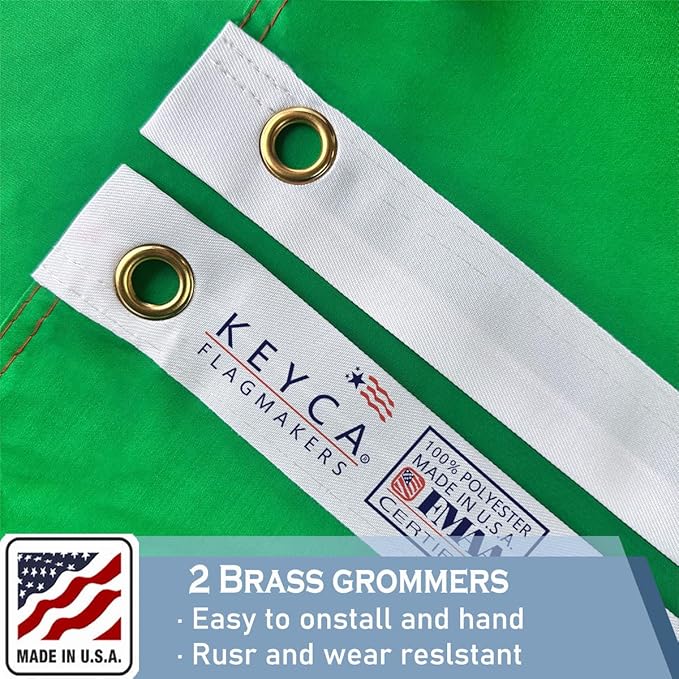 Ireland Flag 4x6 FT 100% Made in The USA-Heavy Duty Vibrant Colors Double Sided Irish National Flag with 2 Brass Grommets for Home/Company/Indoor Outdoor Decoration