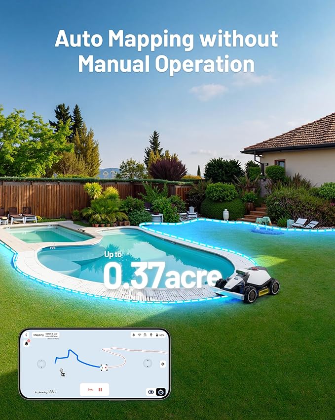 Mammotion LUBA mini AWD 1500H Robot Lawn Mower with 4G for 0.37 Acre, All-Wheel-Drive for 80% Slope, No Perimeter Wire, UltraSense AI Vision+RTK Auto-Mapping, Cutting Height 2.2"-4.0"