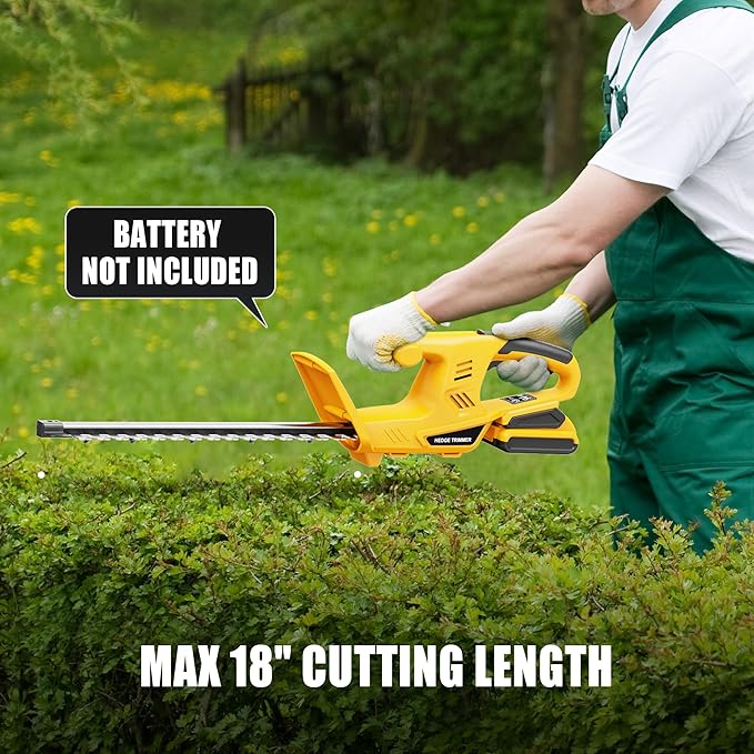 Houselife Cordless Hedge Trimmer and Leaf Blower Combo Compatible with Dewalt 20V Max Battery (Tool Only), 18'' Battery Powered Hedge Trimmers and Electric Leaf Blowers Lawn Care, Yard, Garden