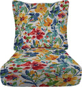 RSH DECOR Deep Seating Cushion with Pillow Back | 25” x 25.5” Seat | Water and Fade-Resistant Spun Fabric | Outdoor Chair Cushion Set for Patio Furniture | Oakmont Hightown Festival