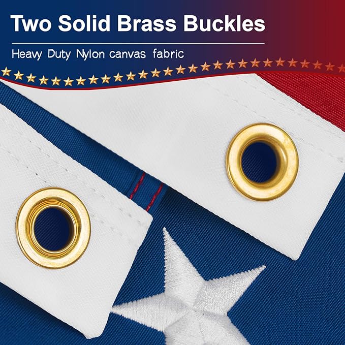 3x5 American Flag Outdoor Heavy Duty,3by 5 American Flag,US Flag,3' x 5' America Flag,America Flags For Outside 3x5,Embroidered USA Flags 3x 5,Long Lasting 3 by 5 Best High Wind all Weather US Flags