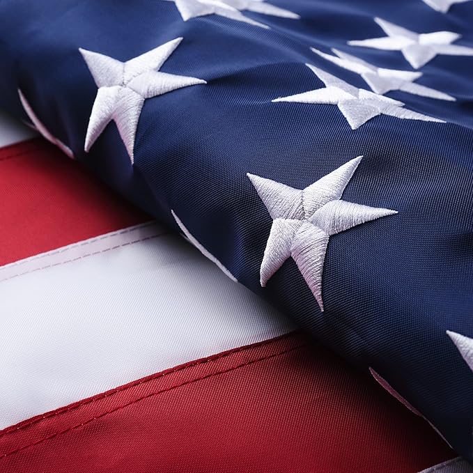 American Flags for Outside 30x60, USA US Flag Heavy Duty Outdoor, Made of 210D Oxford Fabric, Embroidered Stars, Brass Grommets