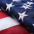 American Flags for Outside 15x25, USA US Flag Heavy Duty Outdoor, Made of 210D Oxford Fabric, Embroidered Stars, Brass Grommets
