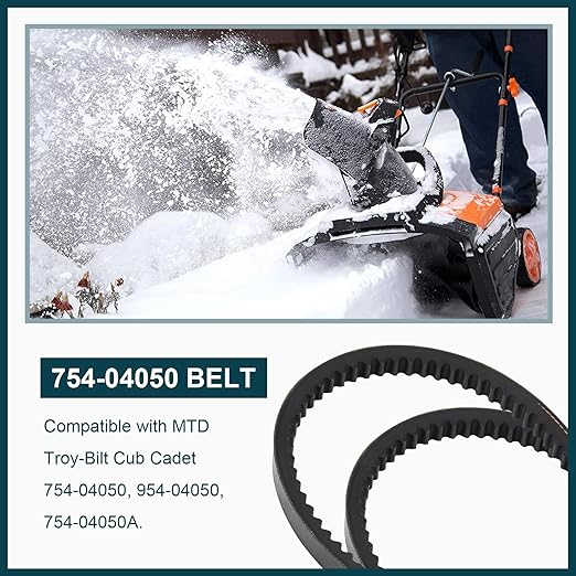 954-04050 754-04050 Auger Drive Belt Two-Stage Snow Blower Replacement 1/2" x 34-3/4" for MTD Craftsman Cub Cadet 954-04050A 754-04050A