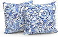 LVTXIII Set of 2 Patio Throw Pillows Waterproof 20"x20" Fade Resistant Outdoor Throw Pillows with Inserts, Decorative Garden Toss Pillow Cushions for Home Patio Sofa Use, Floral Bluish Violet