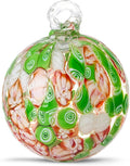 Hand Blown Glass Witch Ball,Glass Ornament Hanging Garden Gazing Ball Indoor Outdoor Home Décor. (3)